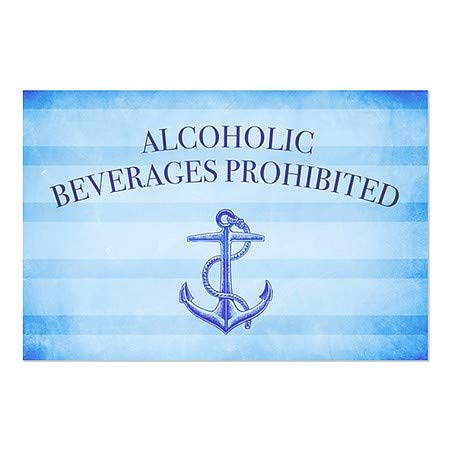 CGSignLab | משקאות אלכוהוליים אסורים -פסים לא -נוטיים נצמד חלון | 30 x20